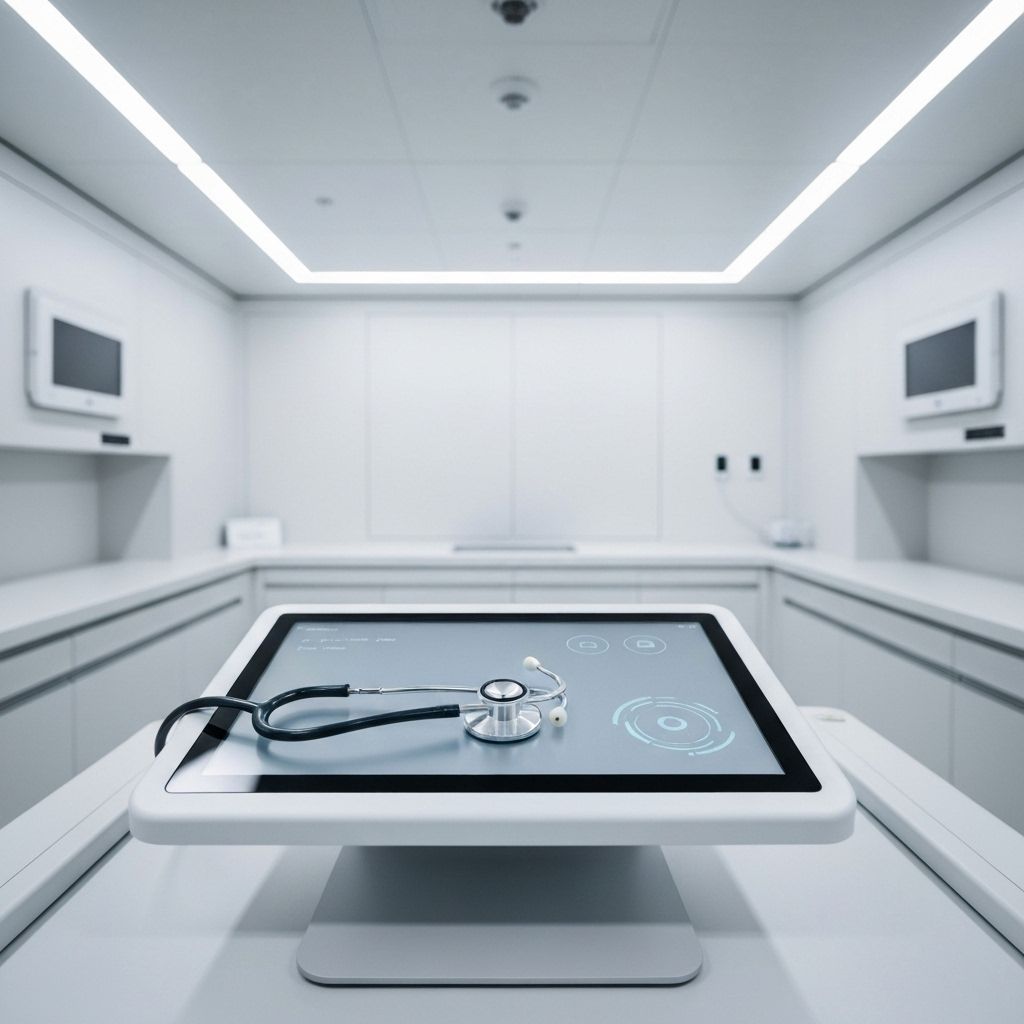 Modern medical equipment and technology in healthcare setting